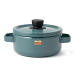 Fujihoro Solid系列 20cm 琺瑯鋼雙耳連蓋湯鍋 (煙燻藍色)